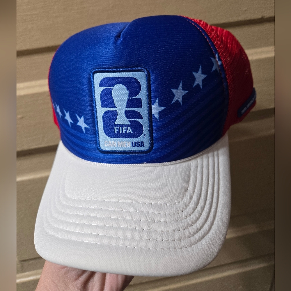FIFA USA 2026 Red White Blue Foam Trucker Hat NWT